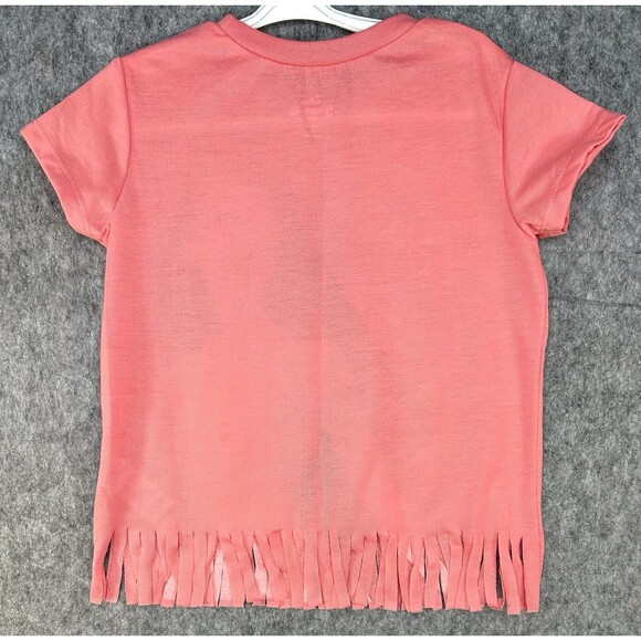 Disney Princess Pocahontas Fringed Pink T Shirt Free Spirit Girls Size 6 - Picture 3 of 6